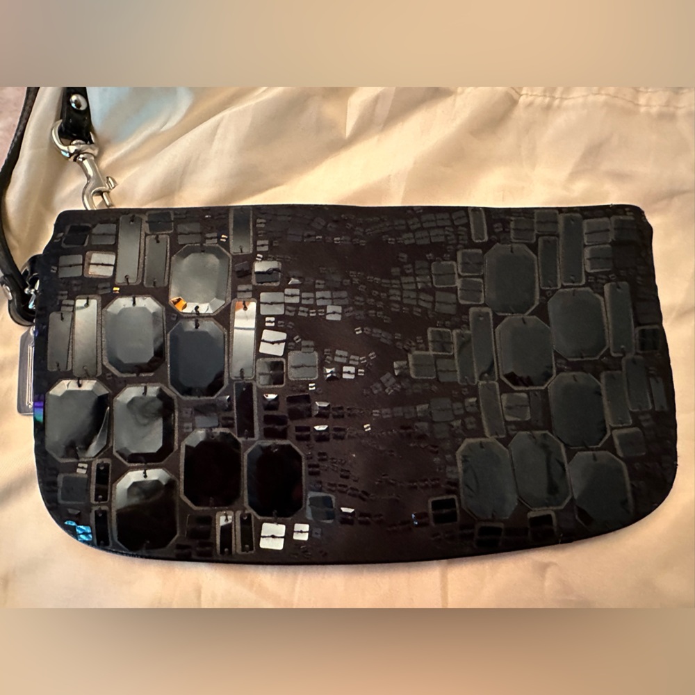 Authentic Coach Poppy Glitter Clutch